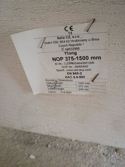 Ytong překlad nosný 1500x375x249 - 2