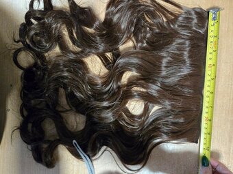 Připínací vlasy clip in - hnědá - 2