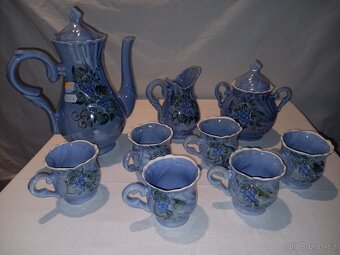 Glazurovaná keramika - kávový servis (9 ks). - 2