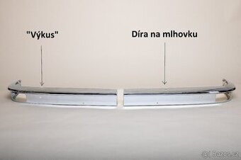 Škoda 100, 110R, 120  - přední nárazník nový chrom - 2