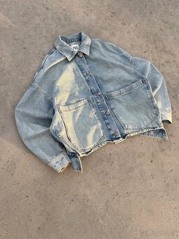ZARA džínová bunda – světle modrá | oversized boxy - 2