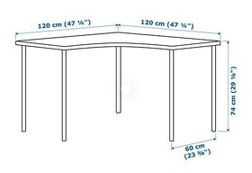 Rohový stůl IKEA černý - 2