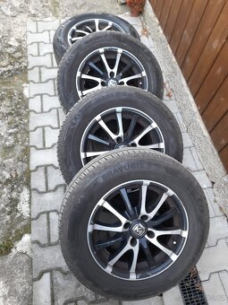 4x al kola 6,5Jx15 H2 + pneu letní 205/65 R15H - 2