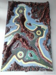 Hawaii. 123x80cm, kombinovaná technika,acryl. - 2