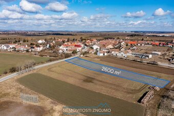 Prodej stavebního pozemku 2600m2, k.ú. Ctidružice u Znojma - 2
