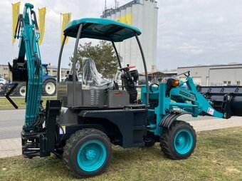 traktor bagr, rypadlo, minibagr, kolový traktor bagr - 2