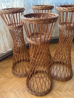 Proutěný stojan na květiny (výška 89 cm) - 2