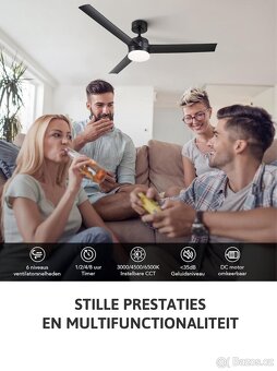 LED stropní ventilátor s dálkovým ovládáním - 2