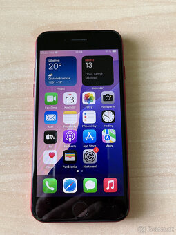 iPhone SE 2022 128GB Red, 100% stav, jako nový - 2