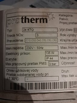Plynový kotel Protherm 24 KTO deska - 2