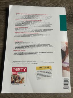 Učebnice nová - Testy z Matematiky na přijímací zkoušky - 2