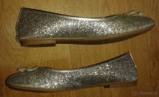 dívčí baleríny stříbrné - 2
