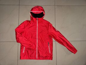 Červená turistická bunda šusťákovka Decathlon 158/164/170 - 2