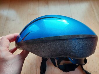 Modrostříbrná přilba helma kolo vel. S (48-52 cm) - 2