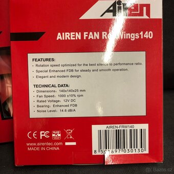 AIREN Fan REDWINGS140 - ultra tichý ventilátor 140mm - 2