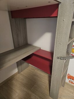 Prodám 2x patrovou postel se stolem a skříní - 2