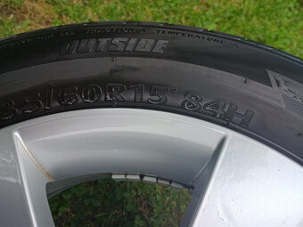 Alu 15" 5x100, Škoda + letní 185/60 r15, fabia 3 - 2