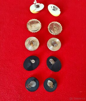 5 párů výrazných náušnic - klipsy - 2