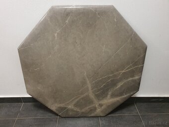 luxus mramorová deska pěkná kvalitní silná 8hran - 2