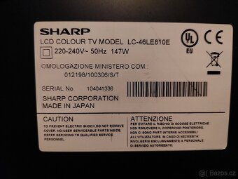 Led TV Sharp 46LE810e 100Hz - 2