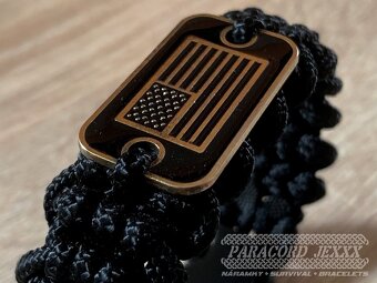 Paracord náramek (19 cm) black - 2