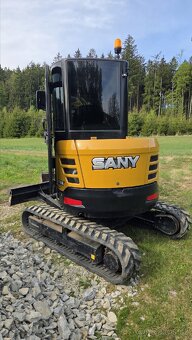 Prodam zánovní minibagr Sany SY35U, naklápěcí hlava, 350mth - 2