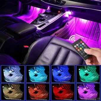 LED ambientní podsvícení do auta s ovládáním - 2