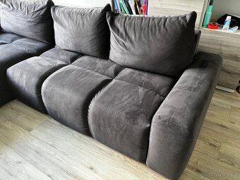 Rohová sedačka s úložným prostorem antracitová - 2