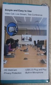 HD webkamera Larmtek 1080P černá s krytem - 2