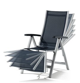 Prodej - zahradní relaxační lehátko s podnožkou - 2