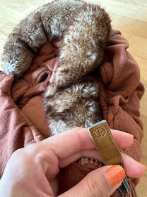 Vlněný fusak na kočárek hnědý - Elodie - 2