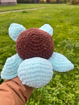 Háčkovaná hračka - velká plyšová vodní želva - 2