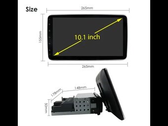 2DIN Autorádio 10"LCD A3009 2+32G otočné 180 stupňů Android - 2