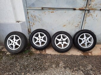 Alu kola R14 4x108 Ford + pneu letní Barum 185/65 - 2