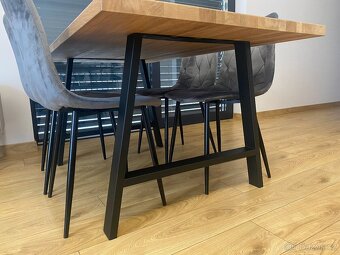 Kovové nohy na stůl ve tvaru A černé (2 ks v sadě) - 2