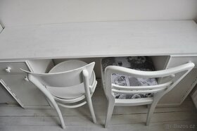 Psací pracovní stůl stolek, noční stolky dřevo, masiv - 2