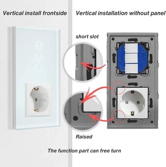 Dotykový spínač Bseed z bílého skla - 2