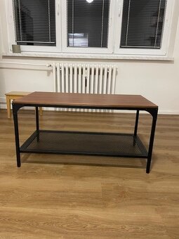 Konferenční stolek, černá hnědá, 90x46 cm - 2
