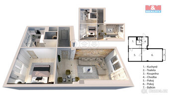 Prodej bytu 2+1, 53 m², Praha 3 - Žižkov, ul. Hartigova - 2