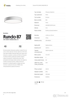 Prodám designová stropní LED svítidla Halla – 1× 400 mm, 2× - 2