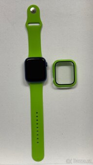 Apple Watch 7 45mm Blue (zelený ochranný kryt) - 2