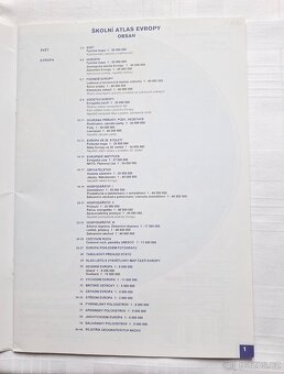 Školní atlas Evropy Kartografie Praha - 2