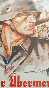 Plechová retro cedule – nadčlověk (20×30 cm) - 2