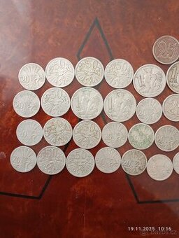 Staré mince československé 34 kusů - 2