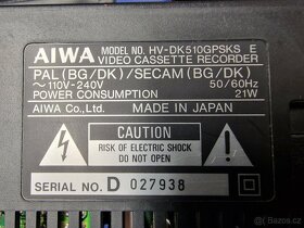 Videorecorder AIWA HV-DK510 s orig dálk. ovladačem - 2