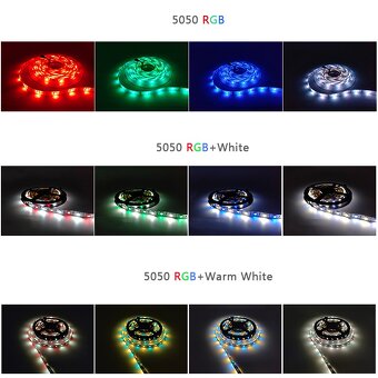 Led barevne pasky RGB s trafem a dalkovým ovladače - 2