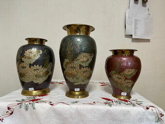 NA PRODEJ MOSAZNÝ DEKORATIVNÍ LAMPA, VÁZY, MISKY, TALÍŘI, - 2