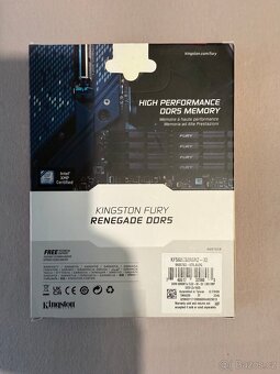Prodám RAM Kingston FURY 32GB KIT DDR5 6000MHz CL32 Renegade - 2