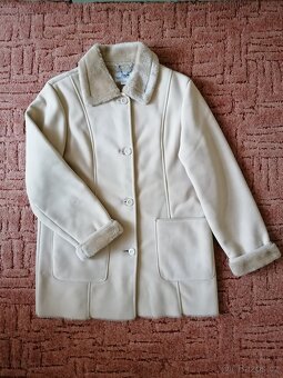 Dámský krémový kabát - 2