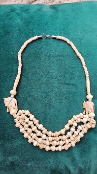 Náhrdelník slonová kost sloni - 2